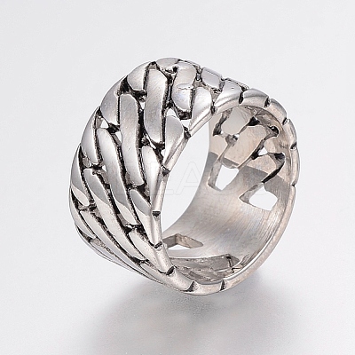 304 Stainless Steel Finger Rings RJEW-G091-13-1