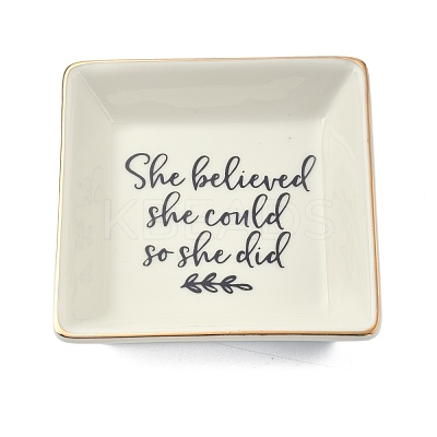 Porcelain Jewelry Holder Tray AJEW-G032-01E-1