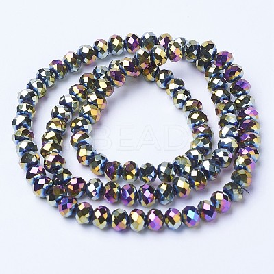 Electroplate Transparent Glass Beads Strands LS-EGLA-A034-T8mm-UA07-1