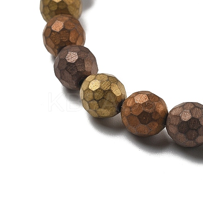 PVD Vacuum Plating Non-magnetic Synthetic Hematite Beads Strands G-F682-01B-1