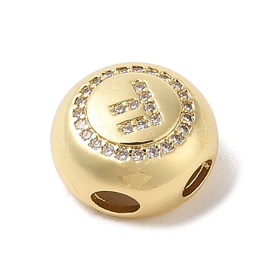 Rack Plating Brass & Cubic Zirconia Pendants KK-Z047-07G-F-RS-1