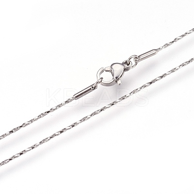 Non-Tarnish 304 Stainless Steel Boston Link Chains Necklaces NJEW-G313-17P-1