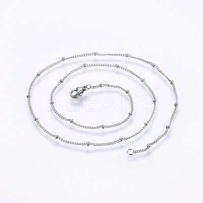 Non-Tarnish 304 Stainless Steel Curb Chain Necklaces NJEW-O102-21P-1