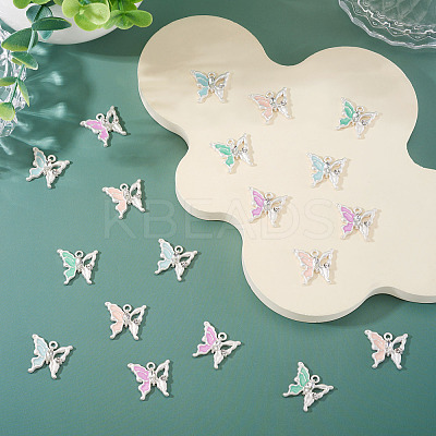 20Pcs 4 Colors Alloy Enamel Pendants ENAM-TA0003-29S-1