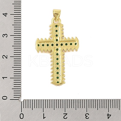 Rack Plating Brass Micro Pave Cubic Zirconia Pendants KK-S380-39E-G-1