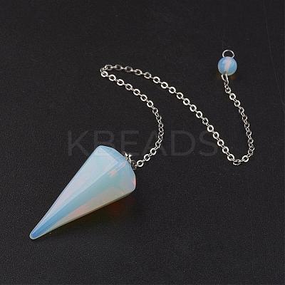 Opalite Hexagonal Pointed Dowsing Pendulums G-G956-D09-FF-1