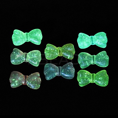 Luminous Transparent Acrylic Beads OACR-G033-06B-1