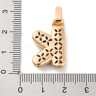 Brass Micro Pave Cubic Zirconia Pendants KK-C076-29K-G02-1