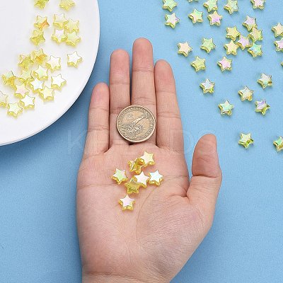 Eco-Friendly Transparent Acrylic Beads TACR-YW0001-01C-1