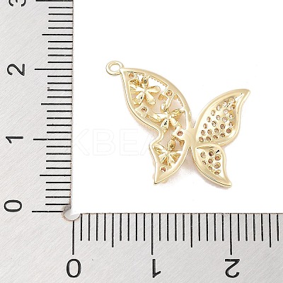 Brass Pave Clear Cubic Zirconia Pendants LS-KK-Z061-08G-02-1