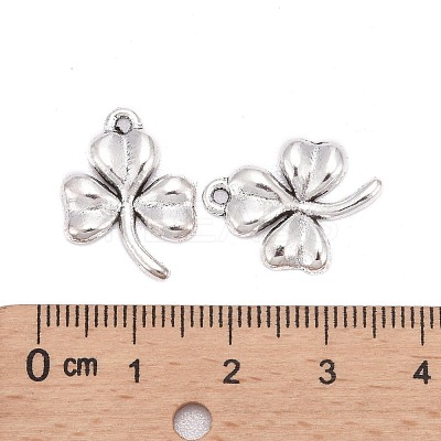 Ireland Tibetan Style Alloy Shamrock Pendants TIBEP-EA11722YKG-AS-LF-1