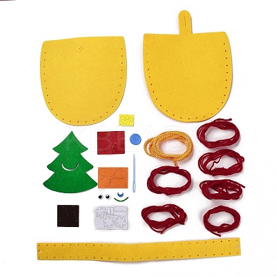 DIY Non-woven Christmas Theme Bag Kits DIY-Q031-01E-1