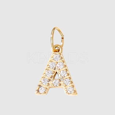 Stainless Steel Cubic Zirconia Pendants with Jump Rings FIND-PW0024-08A-1