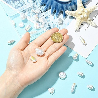 22Pcs 11 Styles ABS Plastic Imitation Baroque Pearl Beads FIND-CJ0005-37-1