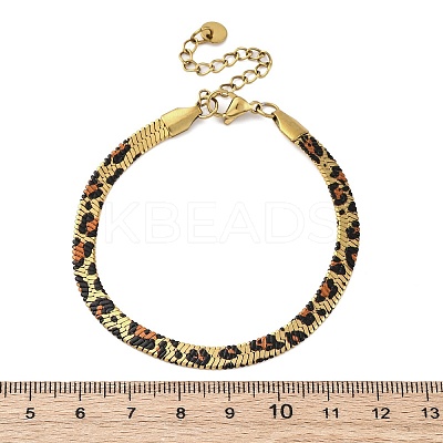 304 Stainless Steel Snake Chain Bracelets for Women BJEW-A034-03G-1