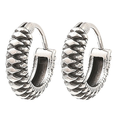 316 Surgical Stainless Steel Hoop Earrings EJEW-D096-05G-AS-1