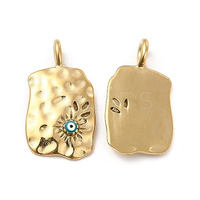 PVD Vacuum Plating 201 Stainless Steel Enamel Pendants STAS-J401-VC919-1