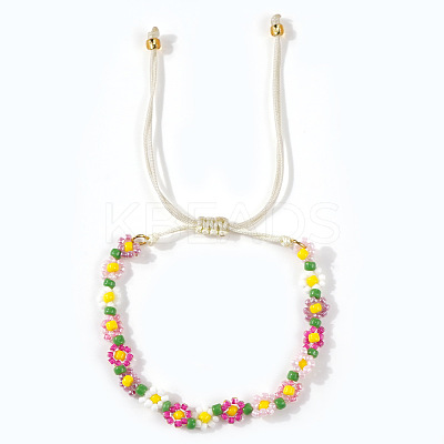Handmade Plastic Beaded Link Bracelets CB6156-1-1
