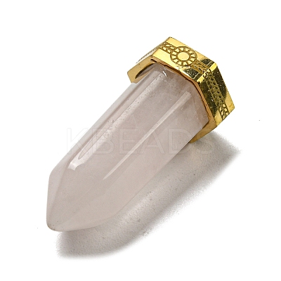 Natural Rose Quartz Pointed Pendants LS-STAS-K273-03G-01-1