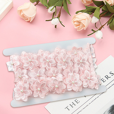 2 Yards Flower Polyester Lace Trim OCOR-CY0002-69D-1