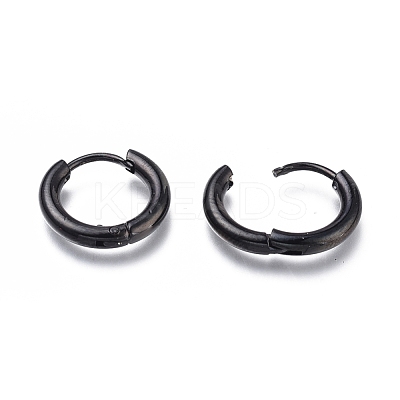 304 Stainless Steel Huggie Hoop Earrings EJEW-O087-06F-1