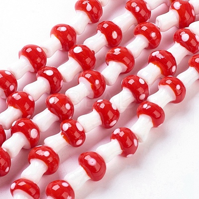 Autumn Theme Handmade Lampwork Beads Strands X-LAMP-Q001-9-1