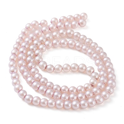 Baking Paint Pearlized Glass Pearl Round Bead Strands HY-Q003-6mm-47-01-1