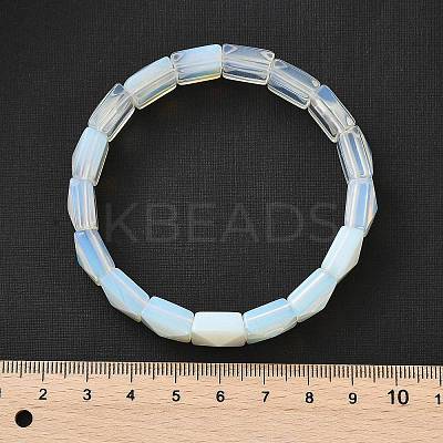 Square Opalite Beads Stretch Bracelets for Women Men BJEW-C097-06X-1