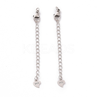 925 Sterling Silver Chain Extenders STER-D036-37AS-1