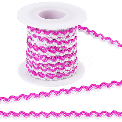 Two Tone Polyester Wavy Fringe Trim Ribbon OCOR-GF0003-97B-1