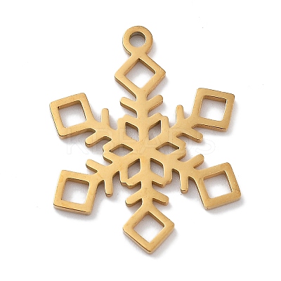Christmas Theme 304 Stainless Steel Pendants STAS-R003-04G-04-1