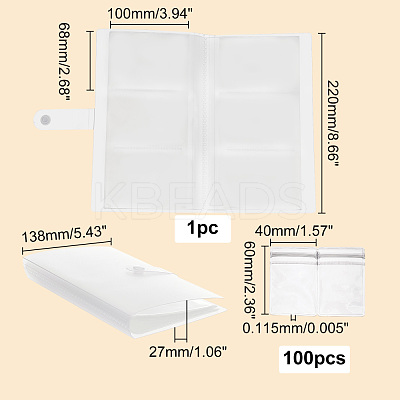 1Pc Rectangle PP Plastic Jewelry Storage Albums AJEW-PH0003-41-1