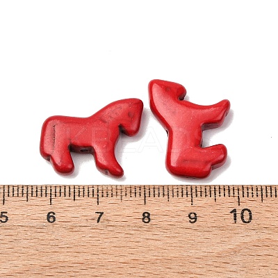 Synthetic Turquoise Dyed Horse Beads G-B015-04-1