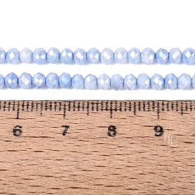 Anti-Tarnish Electroplate Rondelle Glass Beads Strands EGLA-T021-3mm-17-04-1