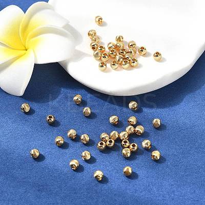 SHEGRACE Brass Textured Round Beads XGRPCU658-297G-1