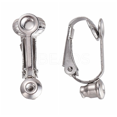 Tarnish Resistant 304 Stainless Steel Clip-on Earring Converters Findings X-STAS-O110-20P-1