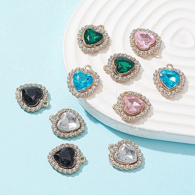 10Pcs 5 Color Acrylic Rhinestone Pendants FIND-FS0001-40-1