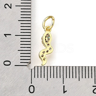 Brass Micro Pave Cubic Zirconia Pendants KK-V007-007G-04-1