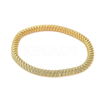 304 Stainless Steel Stretch Bangles for Women BJEW-P315-02G-G-1