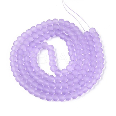 Baking Paint Transparent Glass Bead Strands LS-GLAA-S031-6mm-25-1