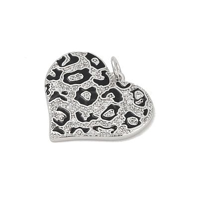 Brass Micro Pave Clear Cubic Zirconia Pendants KK-R221-01P-05-1