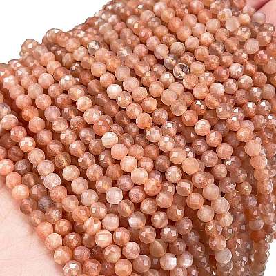 Natural Peach Moonstone Beads Strands X-G-C127-A02-02-1