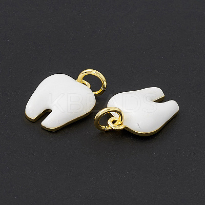 Rack Plating Brass Enamel Pendants KK-B065-08G-1