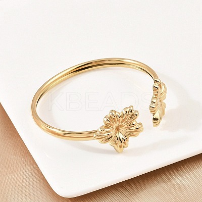 304 Stainless Steel Cuff Bangles for Women LS-BJEW-A147-01A-G-1