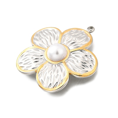 Flower 304 Stainless Steel Pendants STAS-M123-01PG-1