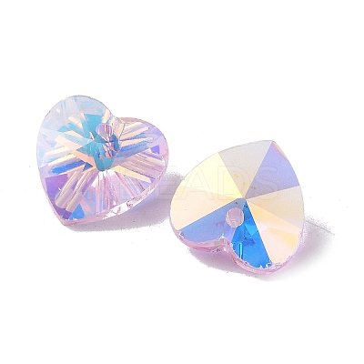 Electroplate Glass Charms GGLA-Z002-02S-1