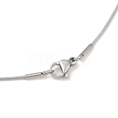 Tarnish Resistant Trendy Unisex 201 Stainless Steel Snake Chain Necklaces NJEW-L043-06P-1