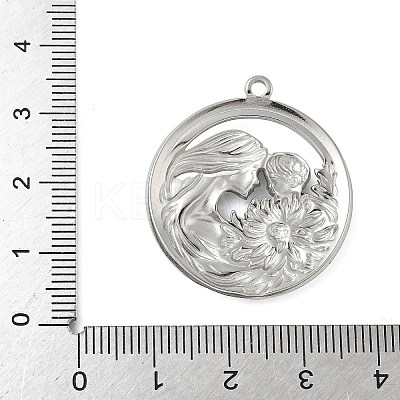 304 Stainless Steel Pendants STAS-D376-31P-1