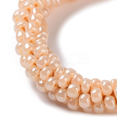 Crochet Glass Beads Braided Stretch Bracelet BJEW-K232-01M-1
