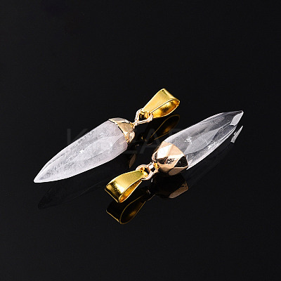 Natural Quartz Crystal Pendants G-N345-01A-1